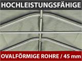 Lager- und Arbeitszelt PRO 3,6x6x2,68m, PVC, weiß/gelb, flammfest