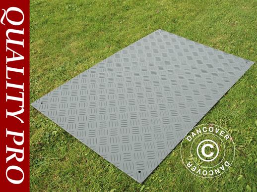 Plancher de réception et protection de sol dalle, 0,96 m², 80x120x0,6cm, gris, 1pcs