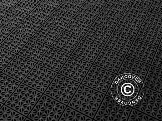 Podłoga z tworzywa sztucznego, Basic, Multiplate, kolor czarny, 18,45 m²