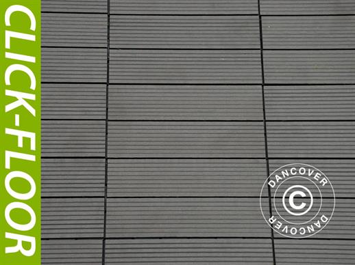 Decking tiles WPC Click-Floor, Lines, 30x30 cm, 9 pcs/box, Grey ONLY 1 SET LEFT