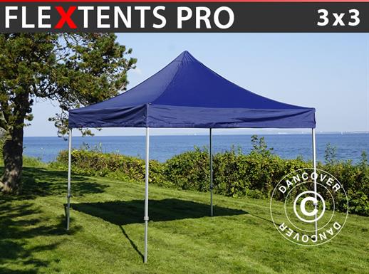 Carpa plegable FleXtents PRO 3x3m Azul oscuro