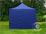 Tente pliante FleXtents Xtreme 50 3x3m Bleu foncé, avec 4 cotés