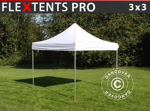 Vouwtent/Easy up tent FleXtents PRO 3x3m Wit