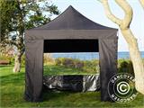 Tente Pliante FleXtents PRO 3x3m Noir, avec 4 cotés Tente Pliante FleXtents PRO 3x3m Noir, avec 4 cotés