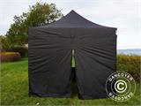 Prekybinė palapinė FleXtents PRO 3x3m Juoda, įsk. 4 šonines sienas