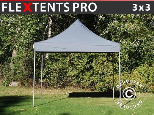 Vouwtent/Easy up tent FleXtents PRO 3x3m Grijs