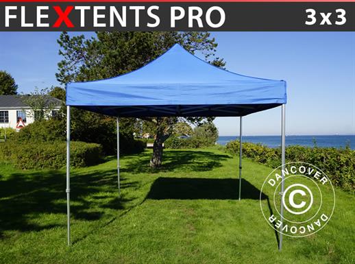 Faltzelt FleXtents PRO 3x3m Blau