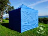 Faltzelt FleXtents PRO 3x3m Blau, mit 4 Seitenwänden