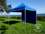 Faltzelt FleXtents PRO 3x3m Blau, mit 4 Seitenwänden