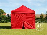 Tente pliante FleXtents Xtreme 50 3x3m Rouge, avec 4 cotés