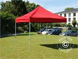 Vouwtent/Easy up tent FleXtents Xtreme 50 3x3m Rood, inkl. 4 Zijwanden