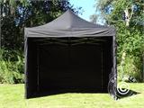 Carpa plegable FleXtents Xtreme 50 3x3m Negro, Incl. 4 lado