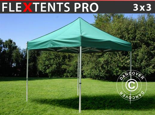 Snabbtält FleXtents PRO 3x3m Grön