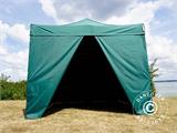 Vouwtent/Easy up tent FleXtents PRO 3x3m Groen, inkl. 4 Zijwanden