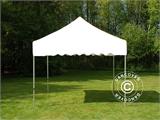 Tente Pliante FleXtents PRO "Wave" 3x3m Blanc, avec 4 rideaux decoratifs 