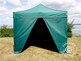 Faltzelt FleXtents Xtreme 50 3x3m Grün, mit 4 Seitenwänden