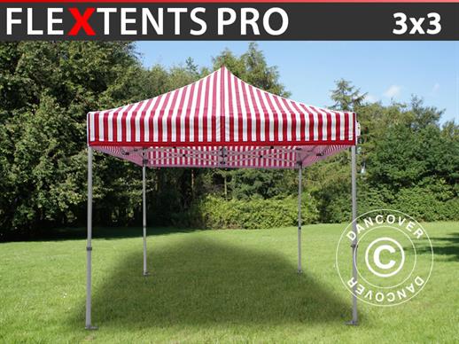 Namiot ekspresowy FleXtents PRO 3x3m pasiasty