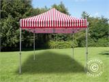 Pop up gazebo FleXtents PRO 3x3 m Striped, incl. 4 sidewalls