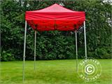 Tente pliante FleXtents PRO 2x2m Rouge, avec 4 cotés