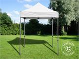 Faltzelt FleXtents PRO 2x2m Weiß, mit 4 Seitenwänden