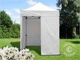 Faltzelt FleXtents PRO 2x2m Weiß, mit 4 Seitenwänden