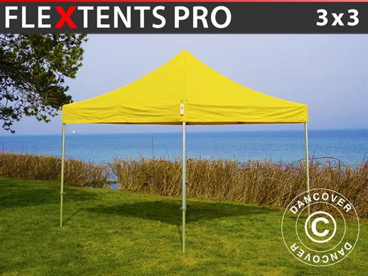 Vouwtent/Easy up tent FleXtents PRO 3x3m Geel