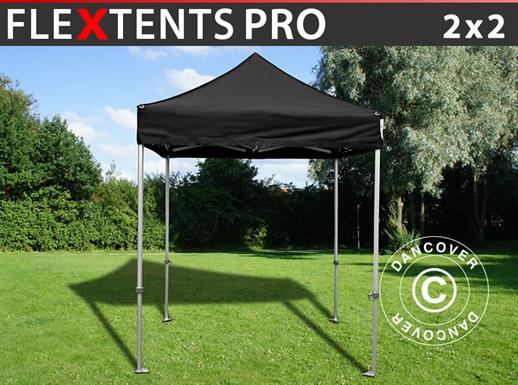 Gazebo pieghevole FleXtents PRO 2x2m Nero