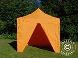 Vouwtent/Easy up tent FleXtents PRO 3x3m Oranje, inkl. 4 Zijwanden