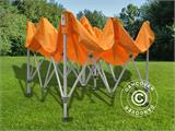 Tente pliante FleXtents PRO 3x3m Orange, avec 4 cotés