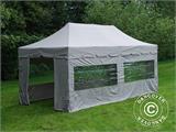 Faltzelt FleXtents PRO "Peaked" 3x6m Latte, mit 6 Seitenwänden