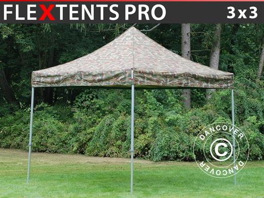 Saliekamā nojume FleXtents PRO 3x3m Kamuflāža/Militāra