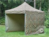 Tente pliante FleXtents PRO 3x3m Camouflage, avec 4 cotés