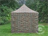 Tente pliante FleXtents PRO 3x3m Camouflage, avec 4 cotés