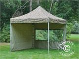 Tente pliante FleXtents PRO 3x3m Camouflage, avec 4 cotés