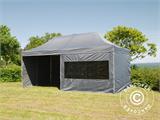 Tente Pliante FleXtents PRO 3x6m Gris, avec 6 cotés