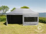 Tente Pliante FleXtents PRO 3x6m Gris, avec 6 cotés