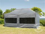 Tente Pliante FleXtents PRO 3x6m Gris, avec 6 cotés