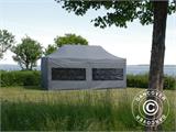 Pop up gazebo FleXtents PRO 3x6 m Grey, incl. 6 sidewalls