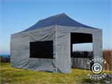 Tente Pliante FleXtents PRO 3x6m Gris, avec 6 cotés