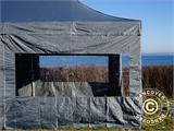 Faltzelt FleXtents PRO 3x6m Grau, mit 6 Seitenwänden