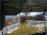 Gazebo pieghevole FleXtents PRO 3x6m Grigio, inclusi 6 fianchi