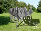 Pop up gazebo FleXtents PRO 3x6 m Grey, incl. 6 sidewalls