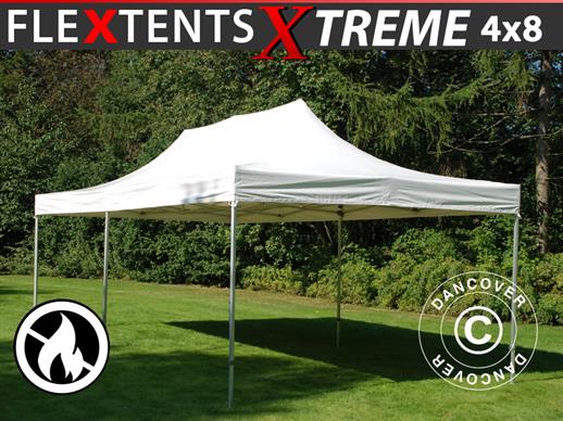 Tente Pliante FleXtents Xtreme 50 Heavy Duty 4x8m, Blanc