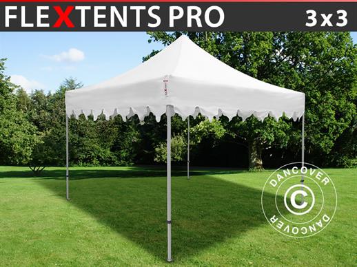 Prekybinė palapinė FleXtents PRO "Morocco" 3x3m Balta