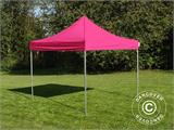 Faltzelt FleXtents PRO 3x3m Rosa, mit 4 Seitenwänden