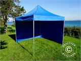 Faltzelt FleXtents Xtreme 60 3x3m Blau, mit 4 Seitenwänden