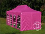 Vouwtent/Easy up tent FleXtents Xtreme 50 Vintage Style 3x6m Roze, inkl. 6 Zijwanden