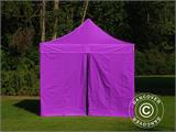 Pop up gazebo FleXtents Xtreme 50 Vintage Style 3x3 m Purple, incl. 4 sidewalls