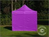 Tente pliante FleXtents Xtreme 50 Vintage Style 3x3m Violet, avec 4 cotés