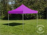 Tente pliante FleXtents Xtreme 50 Vintage Style 3x3m Violet, avec 4 cotés